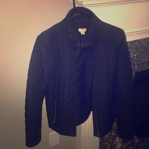 Black J. CREW quilted coat